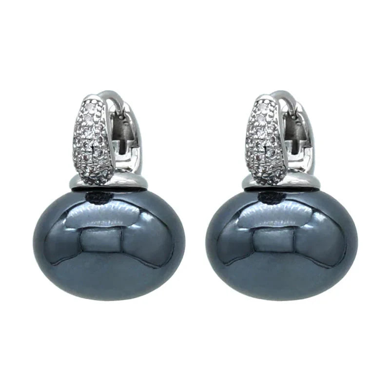 Bread Pearl Dangle Earrings – Elegant Round Drop Design