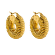 Sovict Chunky Dome Hoop Earrings