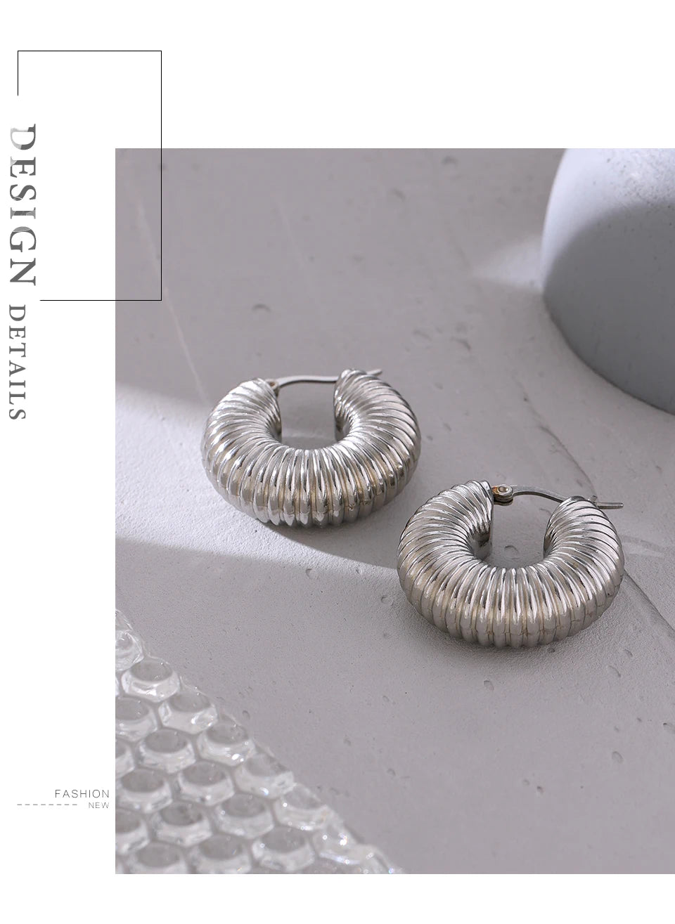 Sovict Chunky Dome Hoop Earrings