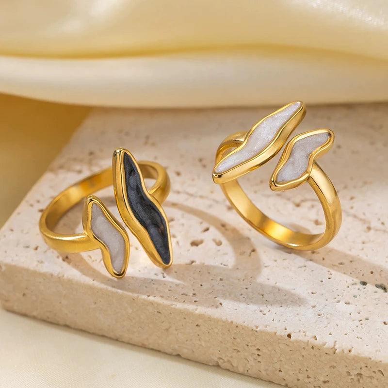 Sovict Wave Glaze Open Ring