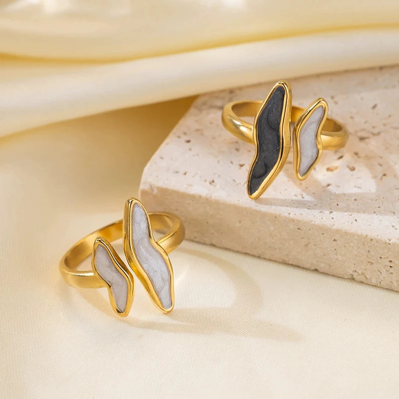 Sovict Wave Glaze Open Ring