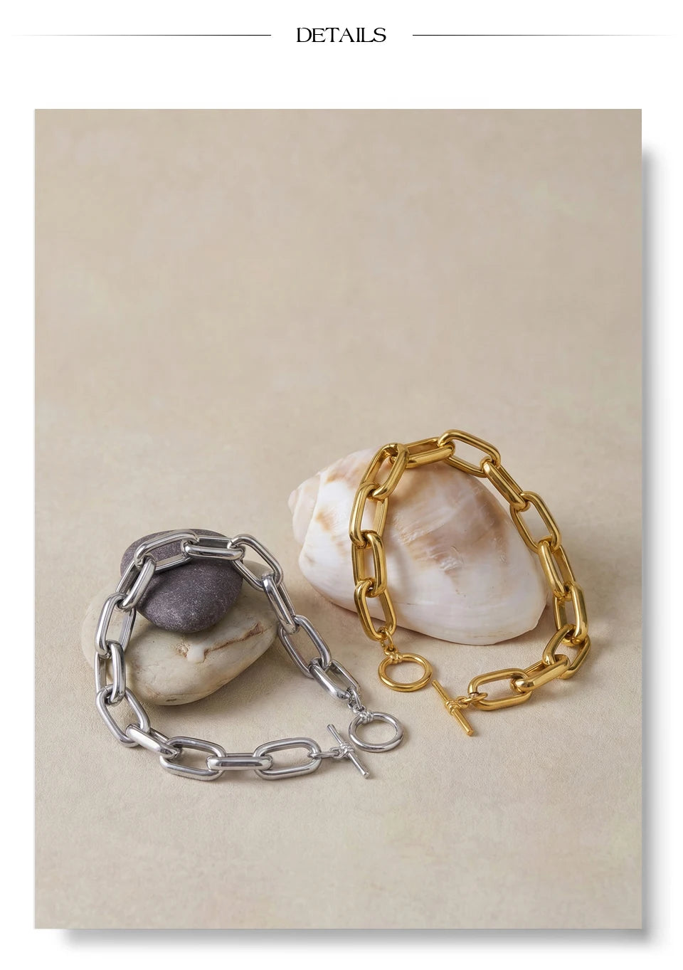 Sovict Sculpted Toggle Chain Bracelet