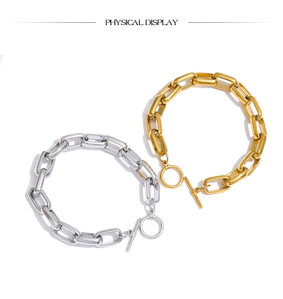 Sovict Sculpted Toggle Chain Bracelet