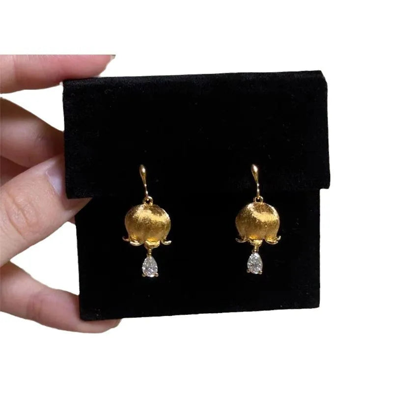 Sovict Golden Frost Zircon Earrings