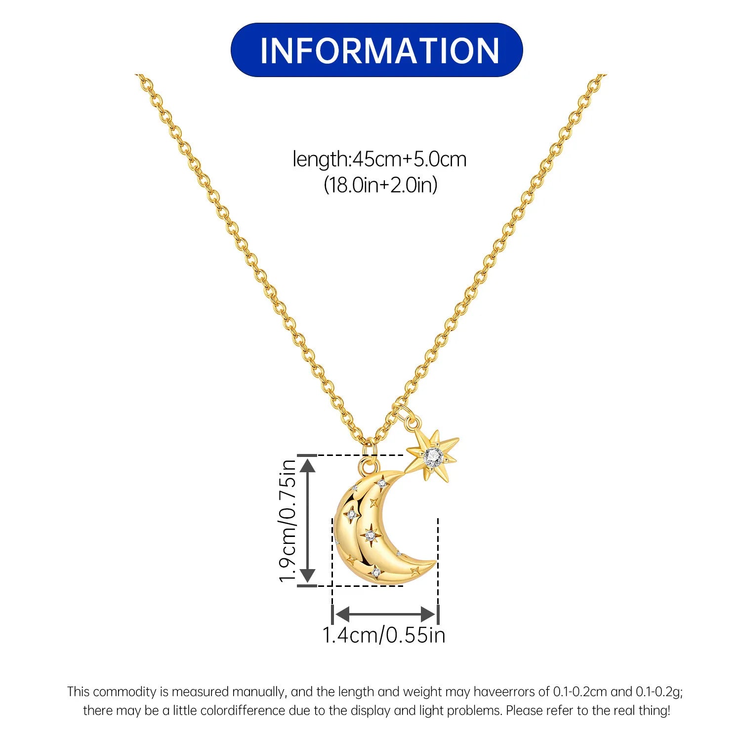 Sovict Celestial Star Moon Necklace