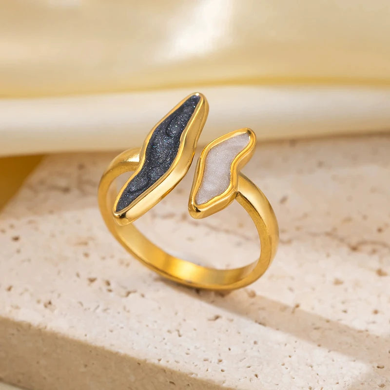 Sovict Wave Glaze Open Ring