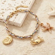 Sovict Coastal Braided Charm Bracelet