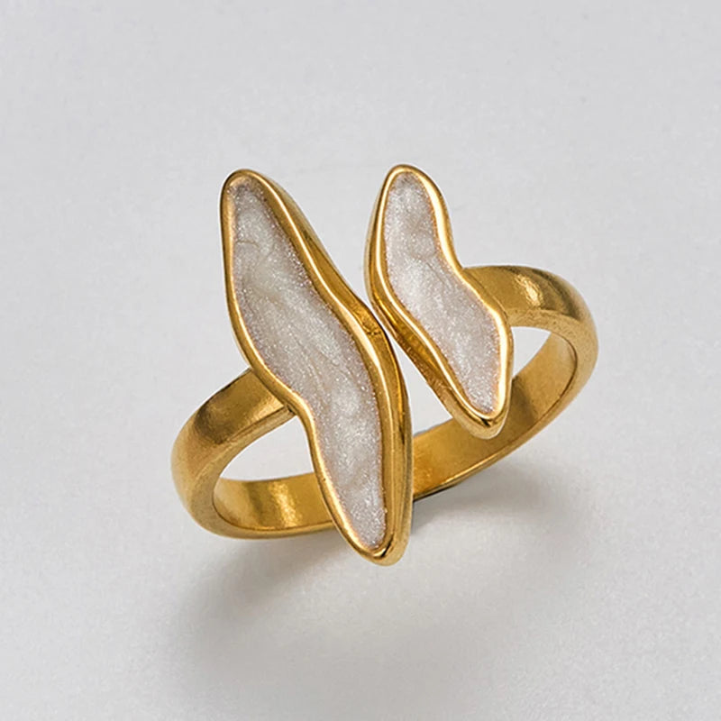 Sovict Wave Glaze Open Ring