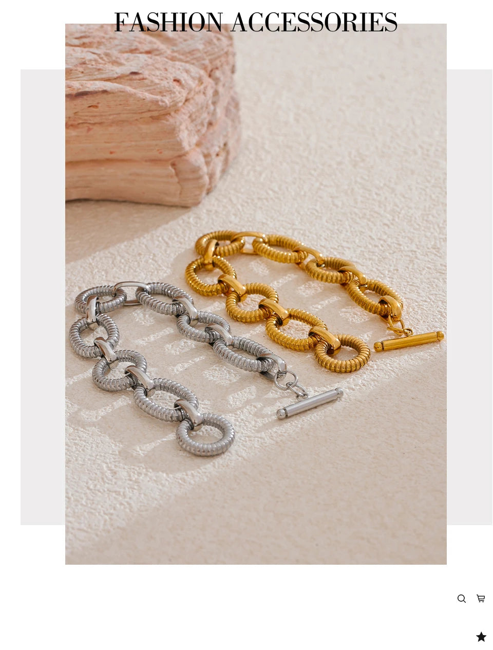 Sovict Oval Link Toggle Bracelet