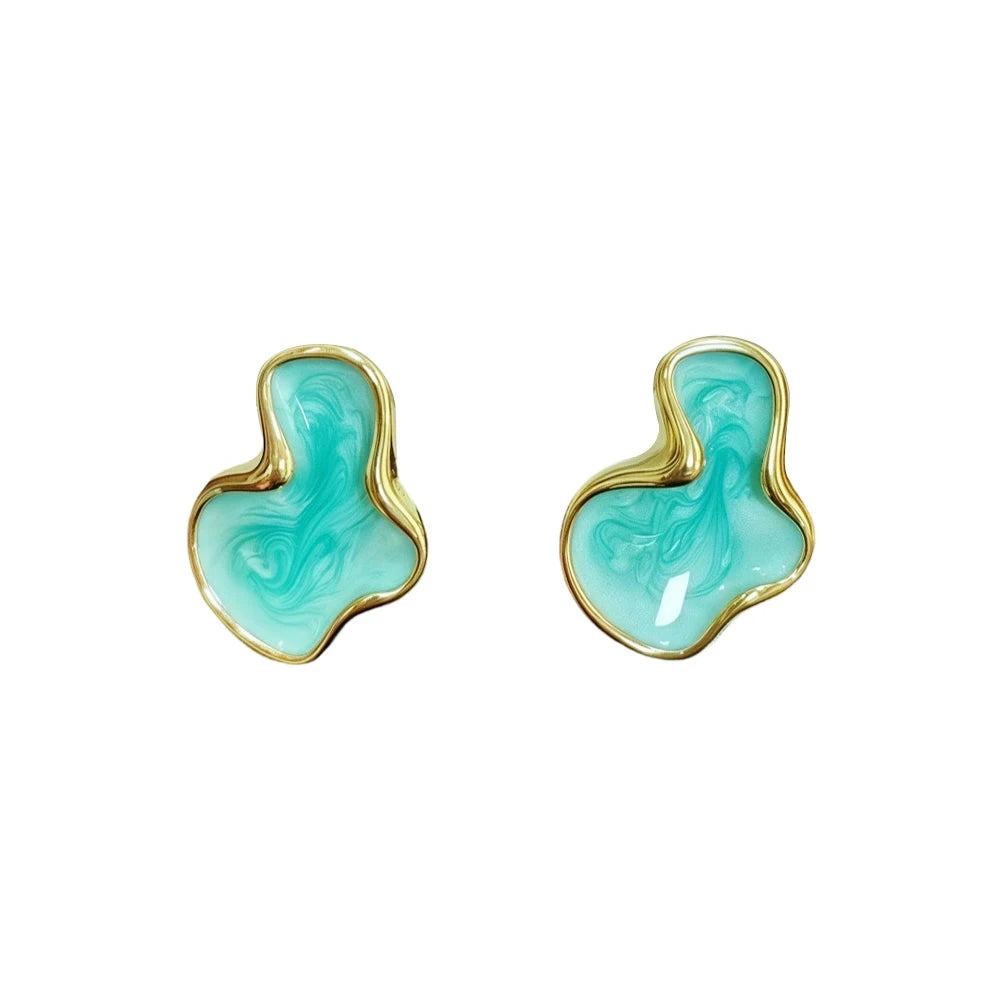 Sovict Cloud Glaze Stud Earrings