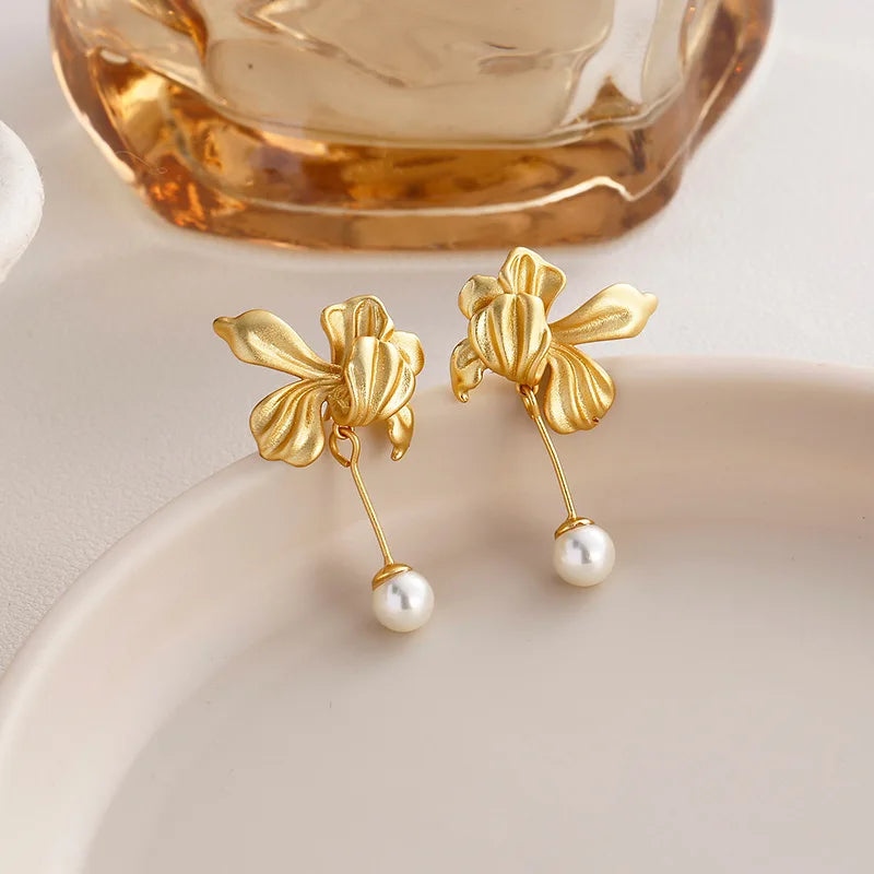 Sovict Golden Frost Zircon Earrings