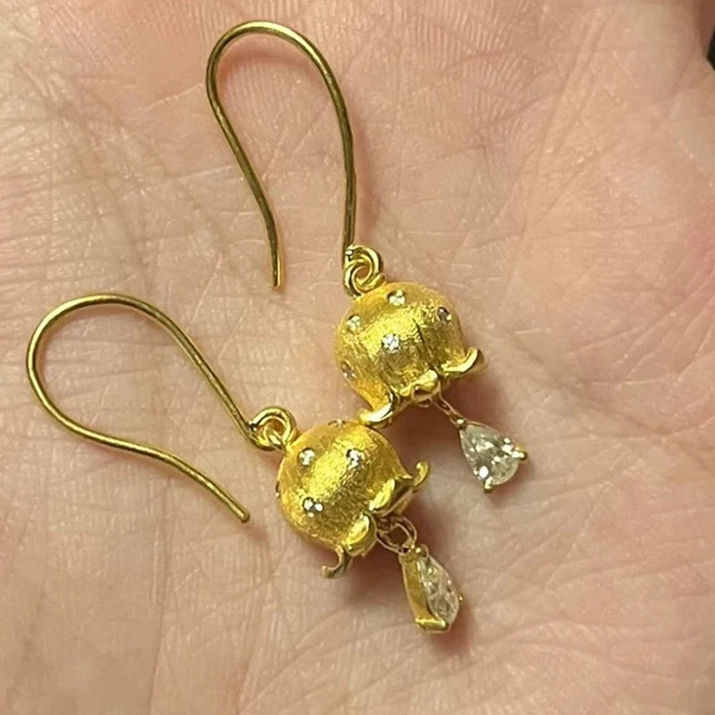 Sovict Golden Frost Zircon Earrings