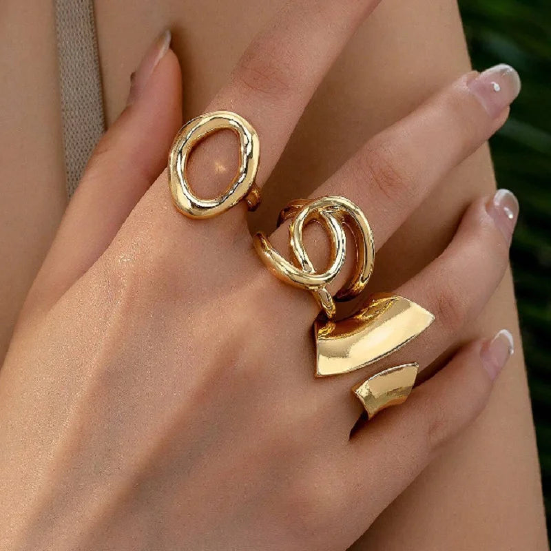 Sovict Geometric Punk Ring Trio