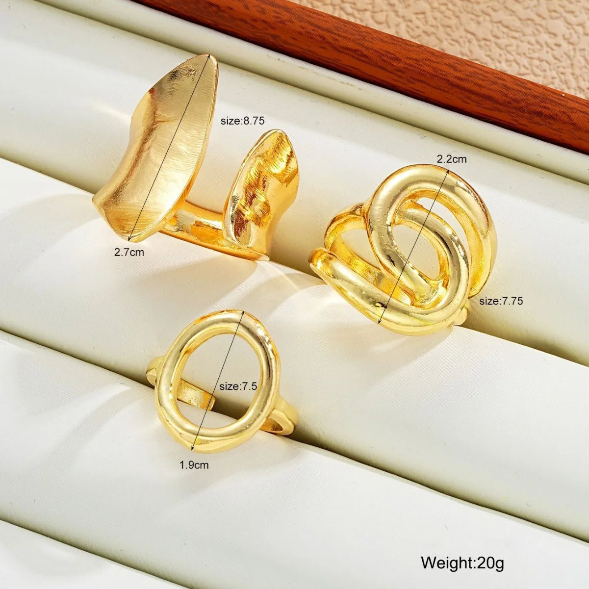Sovict Geometric Punk Ring Trio