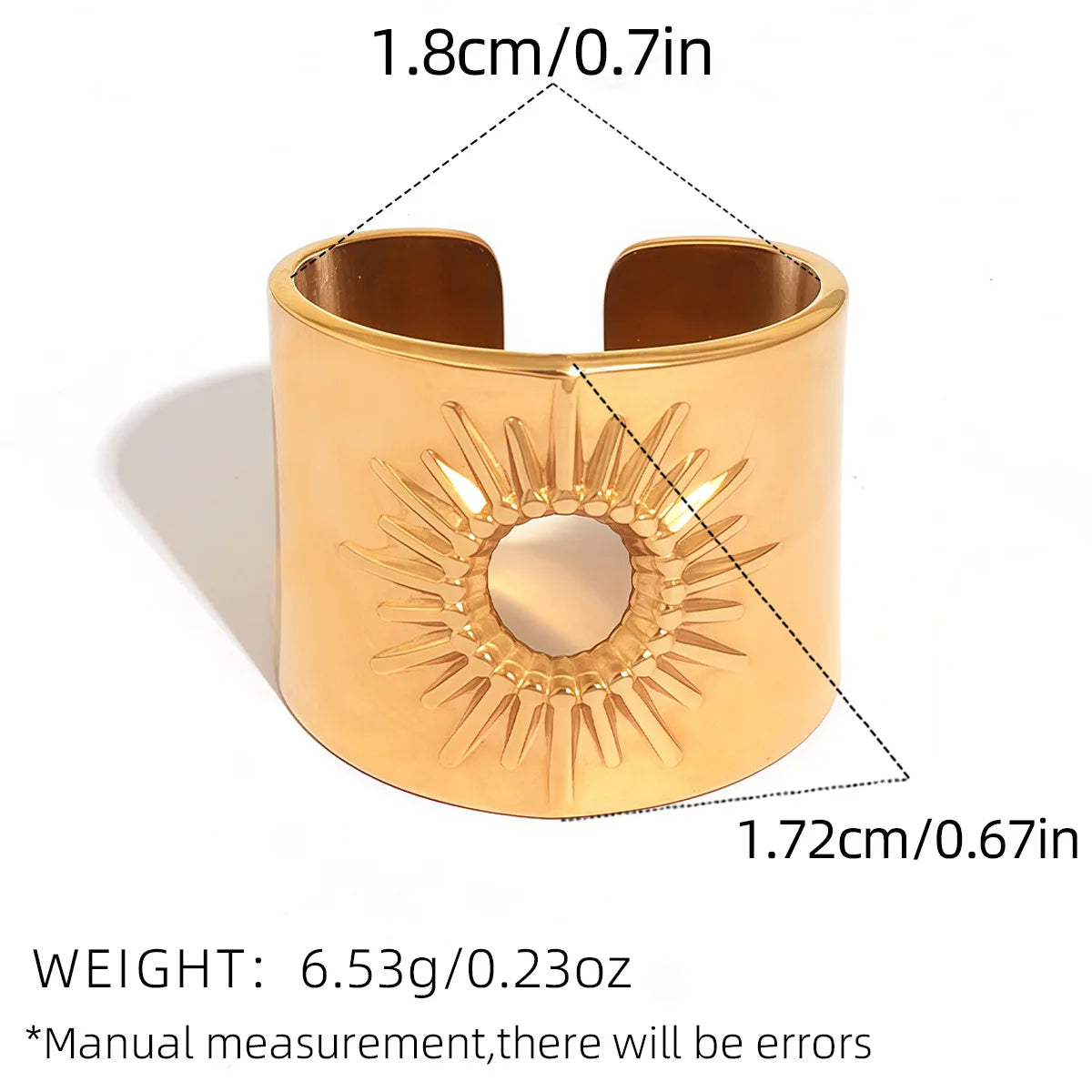 Sovict Hollow Sun Band Ring