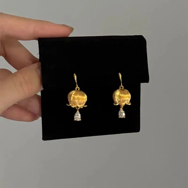 Sovict Golden Frost Zircon Earrings
