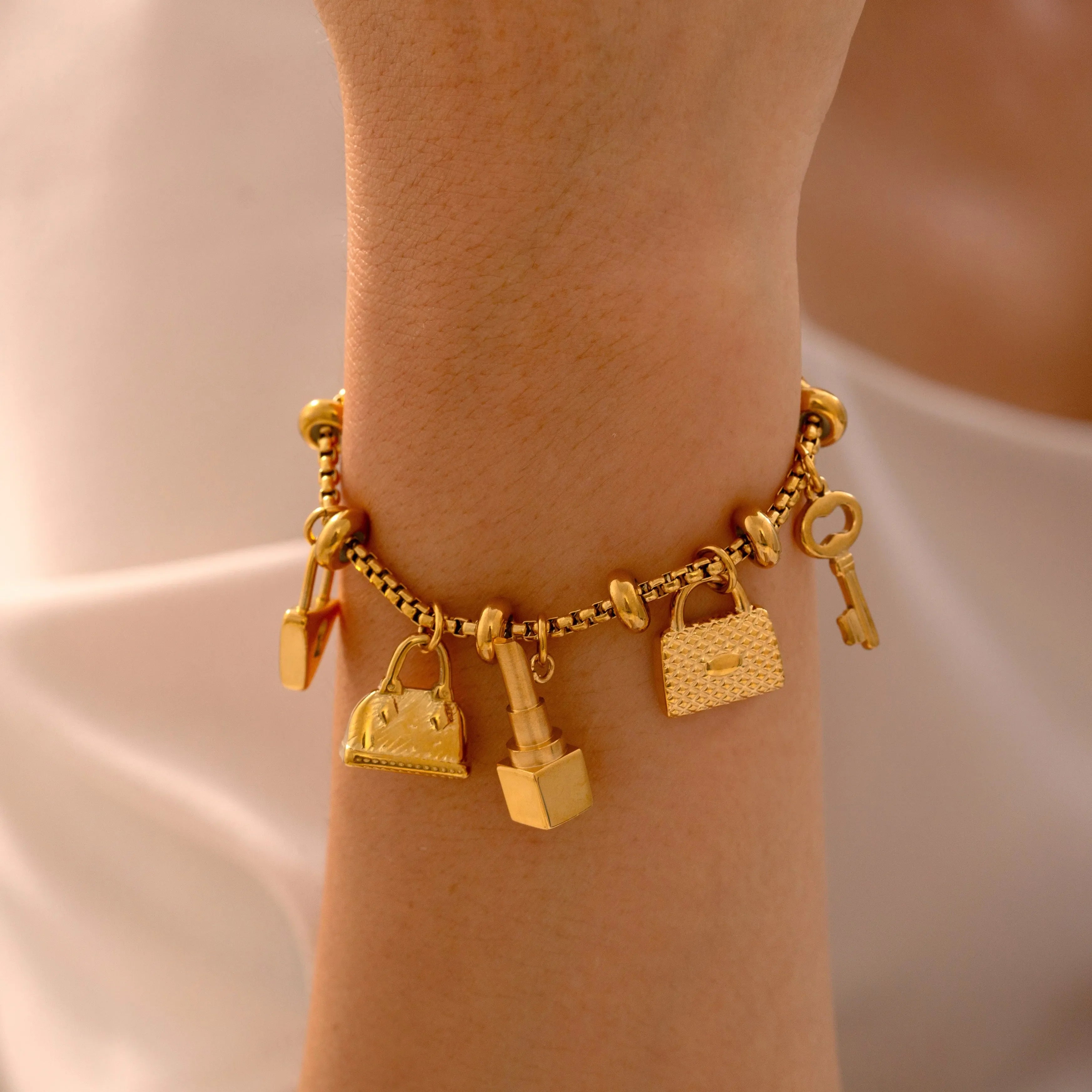 316L Stainless Steel Charm Bracelet For Women
