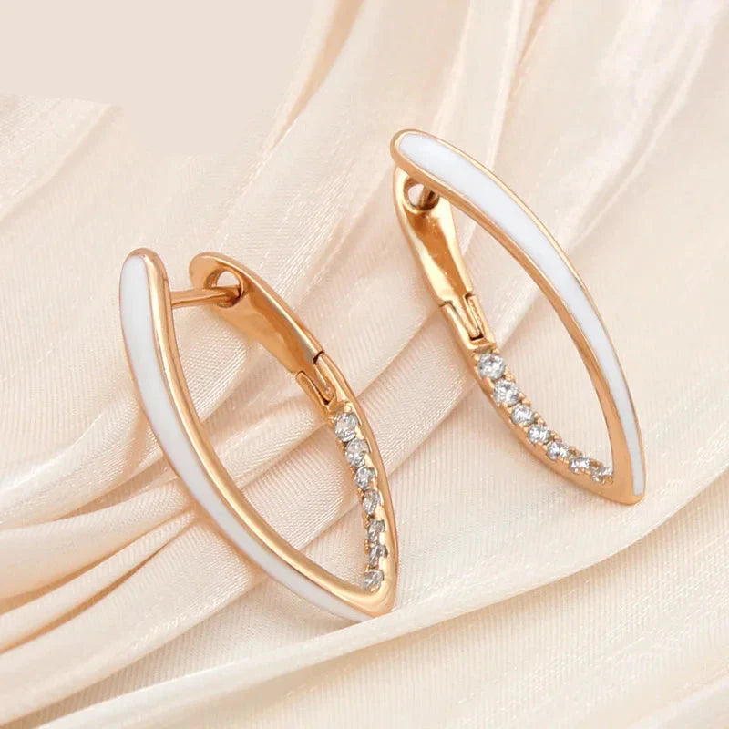 S&Z DESIGN New Fashion Gold Color Green Enamel