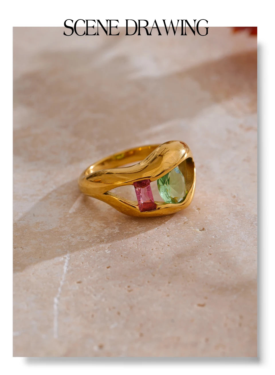Sovict Crystal Kiss Ring