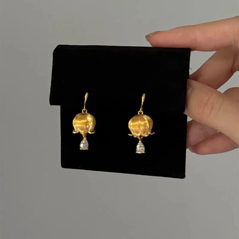 Sovict Golden Frost Zircon Earrings