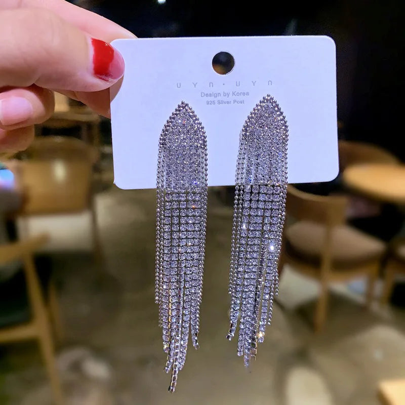 Long Chain Tassel Earrings for Women