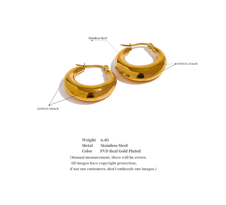 Sovict Textured Geo Hoop Earrings