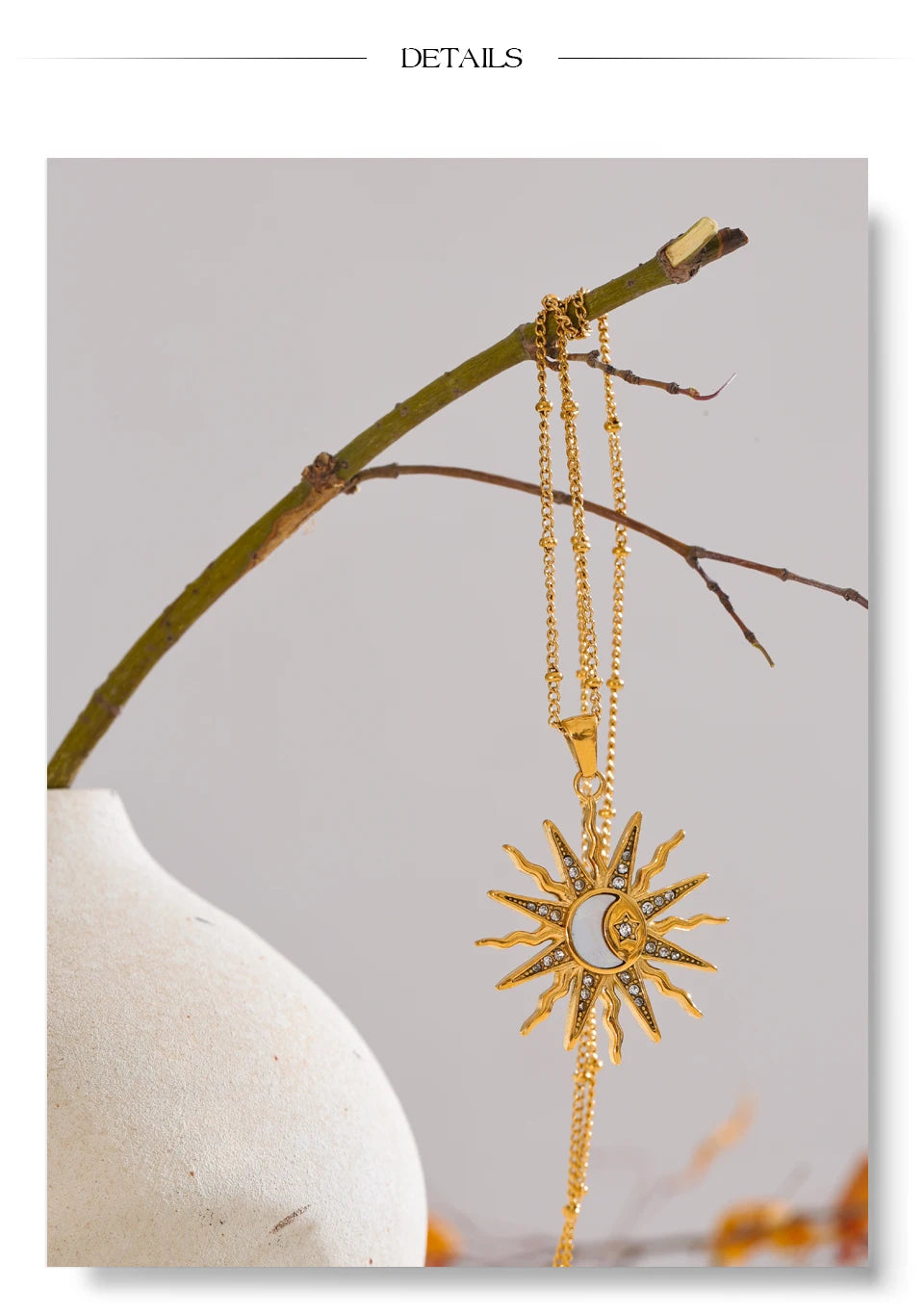 Sovict Celestial Shell Pendant Necklace