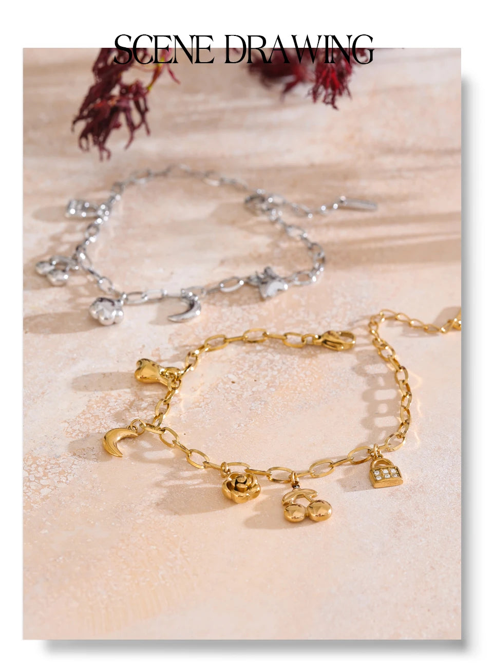 Sovict Celestial Bloom Charm Bracelet