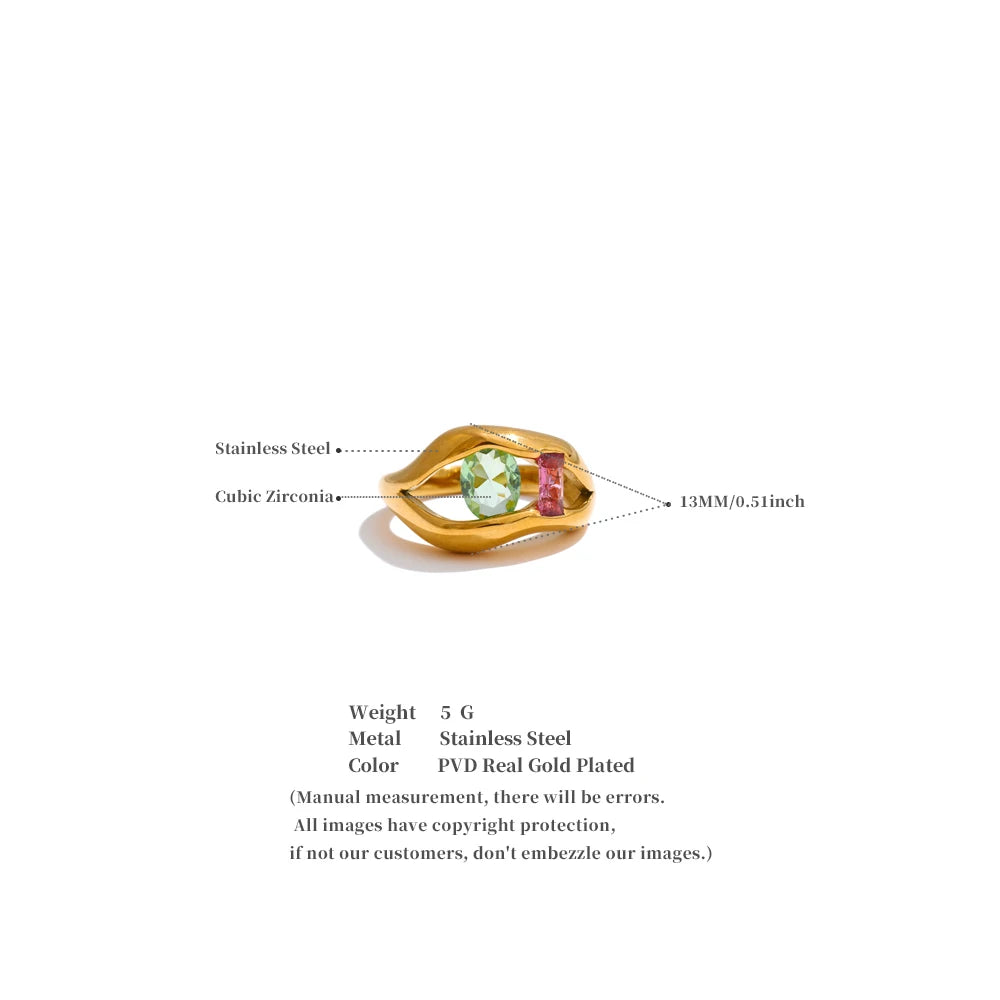 Sovict Crystal Kiss Ring