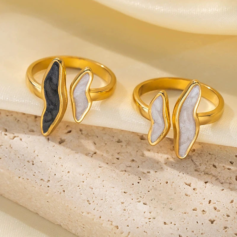 Sovict Wave Glaze Open Ring