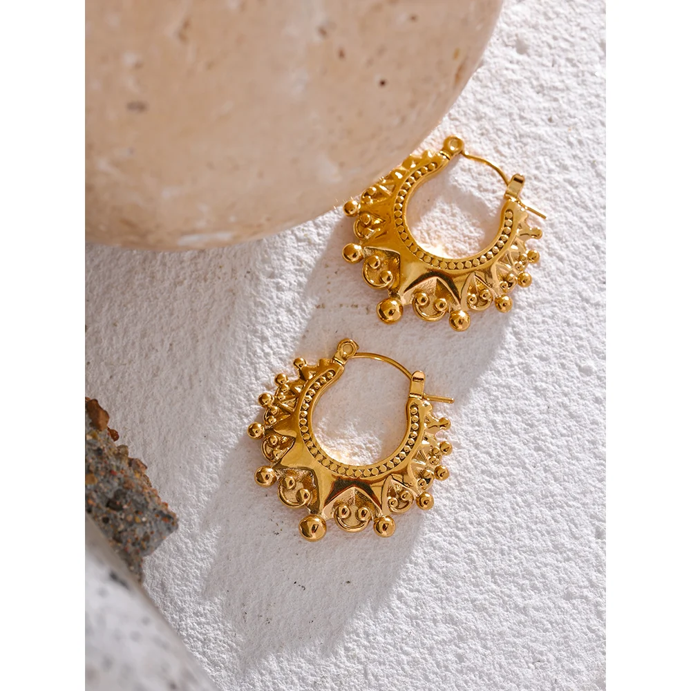 Sovict Half Moon Hoop Earrings