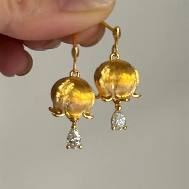 Sovict Golden Frost Zircon Earrings