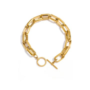 Sovict Sculpted Toggle Chain Bracelet