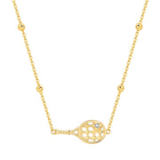 Sovict Golden Tennis Pendant Necklace