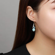 Larimar & Topaz Sterling Silver Long Drop Earrings