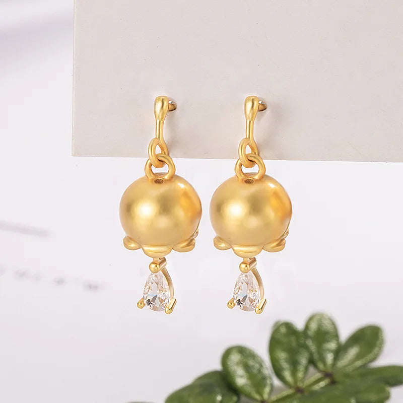 Sovict Golden Frost Zircon Earrings