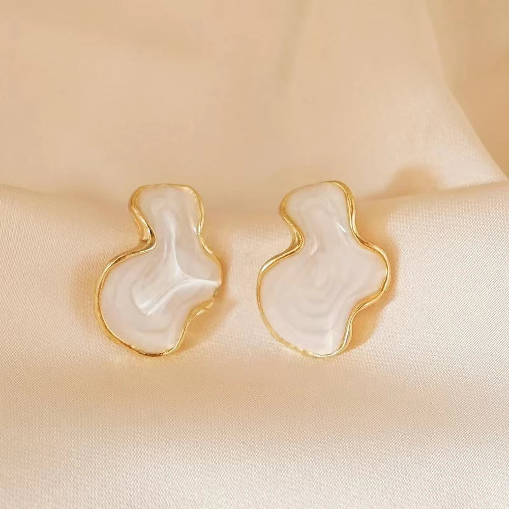 Sovict Cloud Glaze Stud Earrings