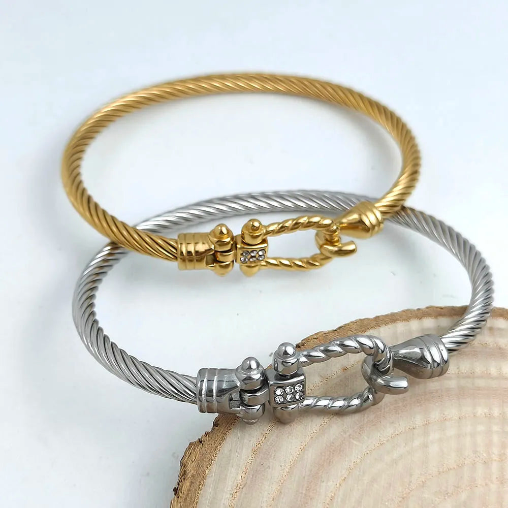 New steel wire button pattern horseshoe