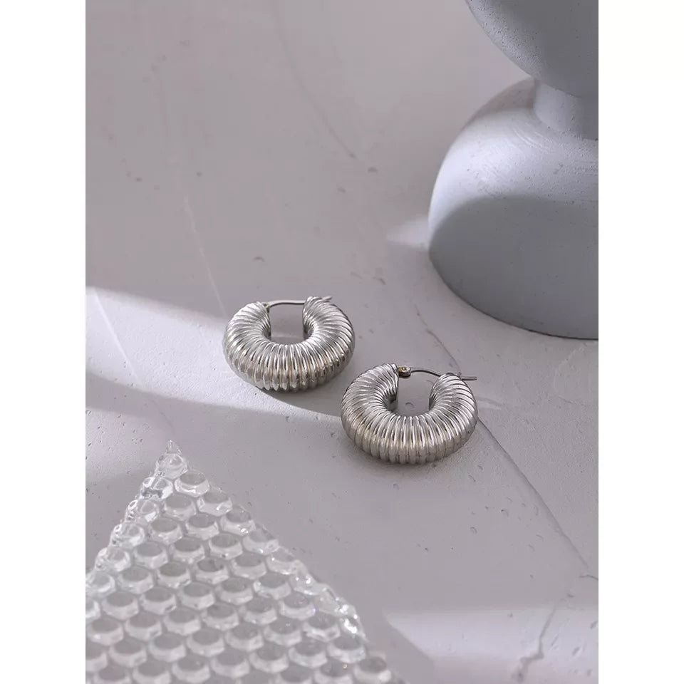 Sovict Chunky Dome Hoop Earrings