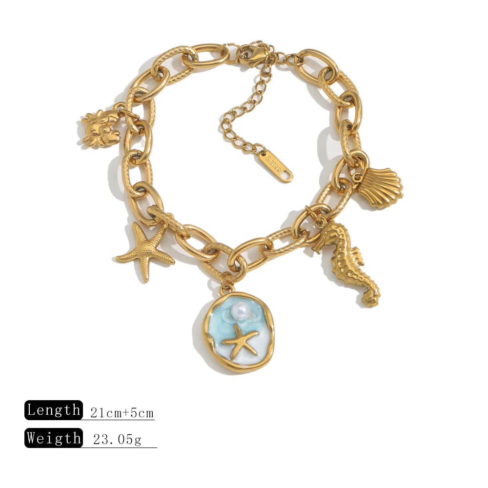 SOVOB Fashion Y2K Style Pendant Bracelets Holiday Travel