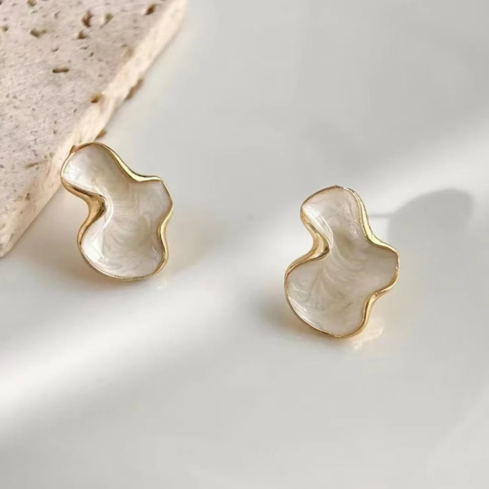 Sovict Cloud Glaze Stud Earrings