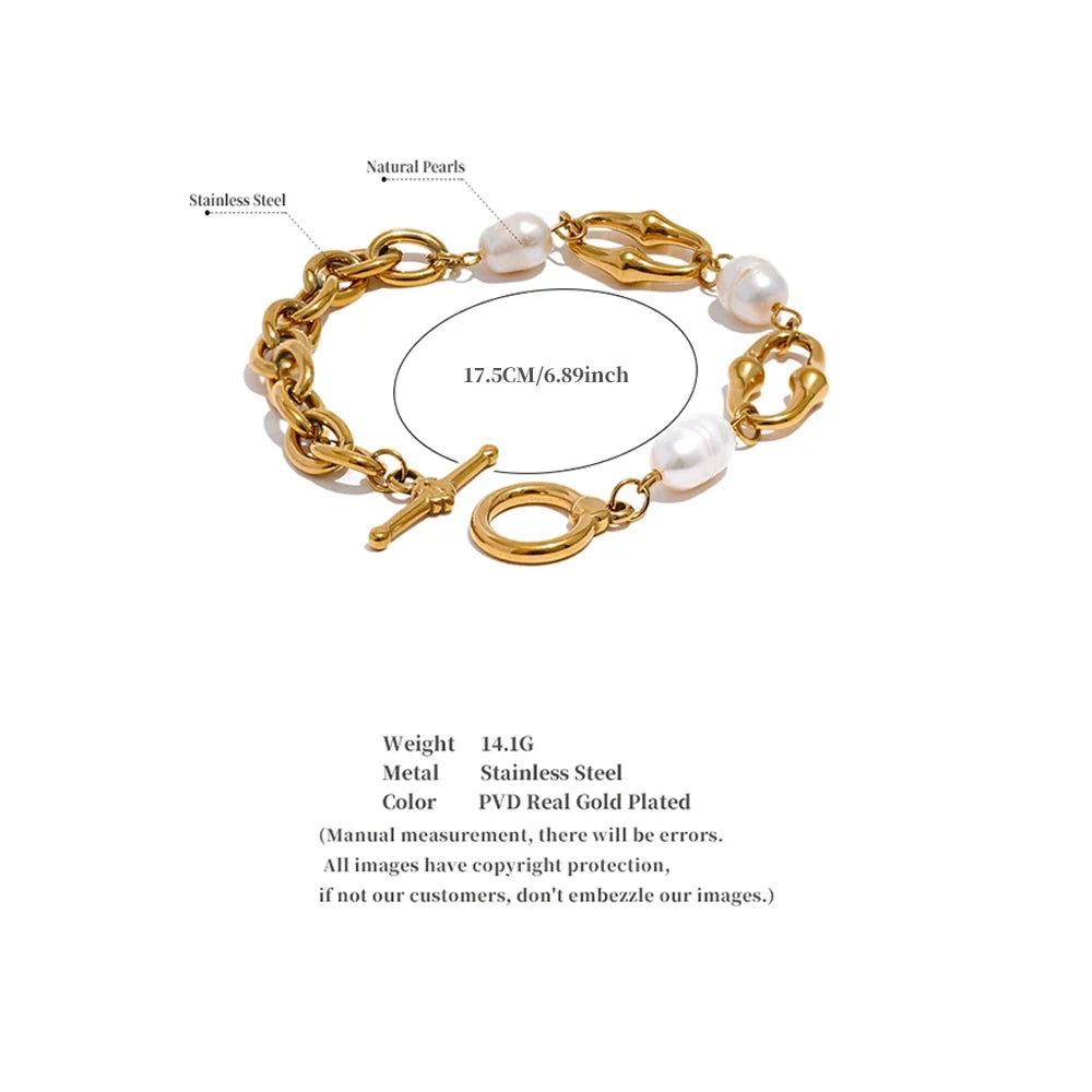 Sovict Pearl Link Toggle Bracelet
