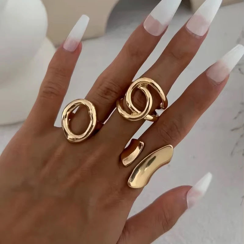 Sovict Geometric Punk Ring Trio